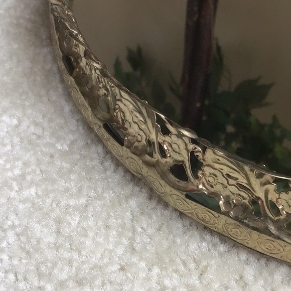 Vintage Gold-toned Mirror Vanity Tray, 13” x 9” - Picture 6 of 10